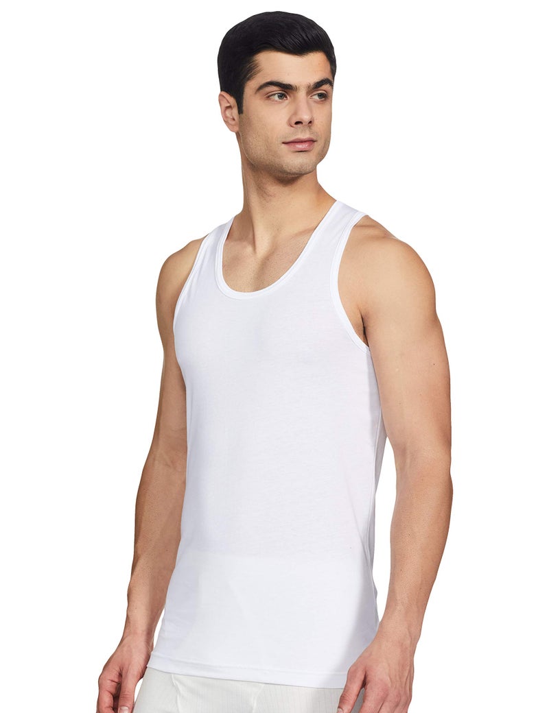 Van Heusen Men's Cotton Vest (Pack of 2) (8907522403956_10071_Large_White) - Image 2