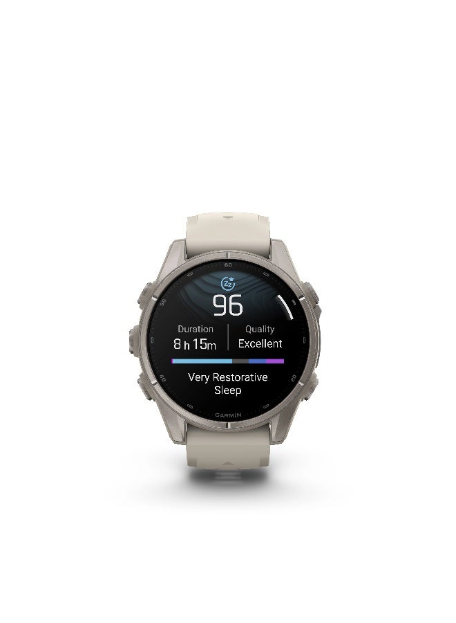 Garmin Fenix  9 - 43 mm - Fog Gray Bare Titanium Fog Gray Bare Titanium - Image 5