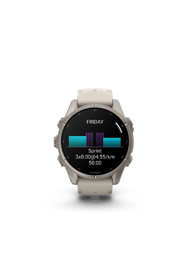 Garmin Fenix  9 - 43 mm - Fog Gray Bare Titanium Fog Gray Bare Titanium - Image 3