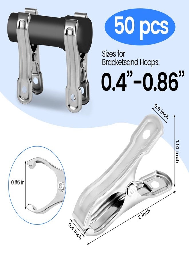 Egypamid 50Pcs Garden Clips, Greenhouse Clamps, Stainless Steel Greenhouse Clip - Image 2