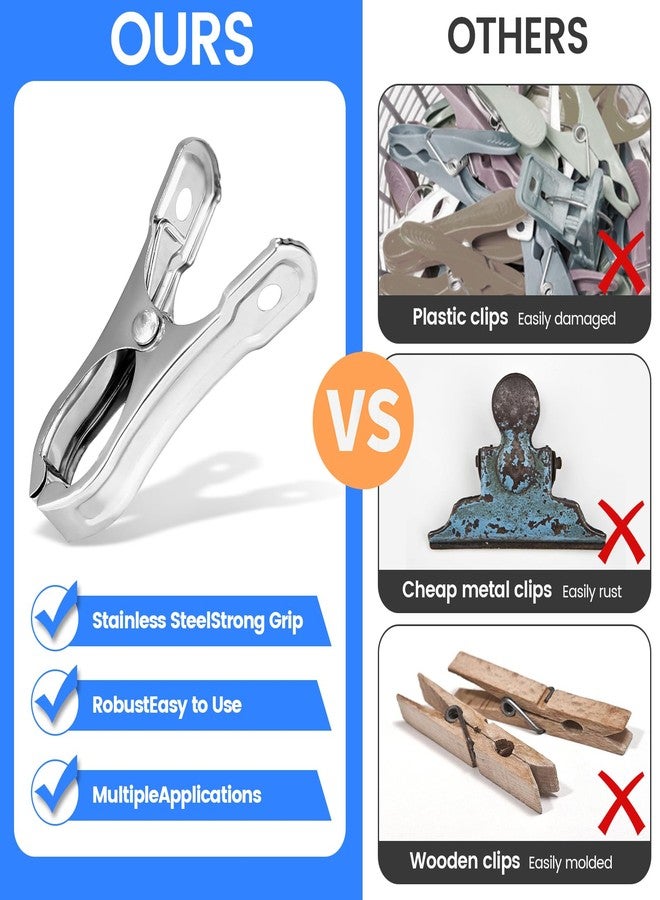 Egypamid 50Pcs Garden Clips, Greenhouse Clamps, Stainless Steel Greenhouse Clip - Image 4