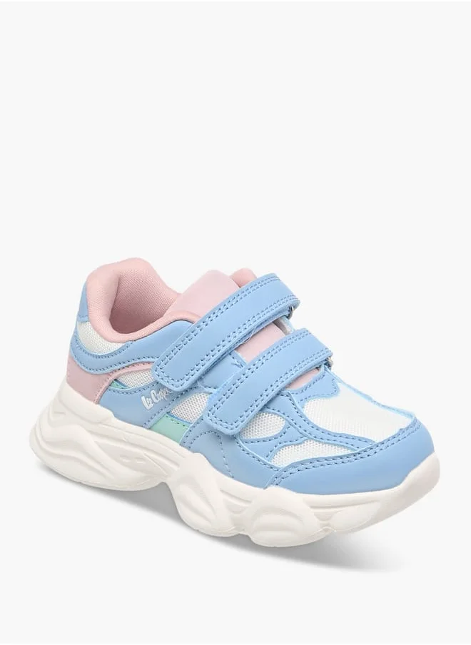 Lee Cooper Girls Colourblock Sneakers with Hook and Loop Closure