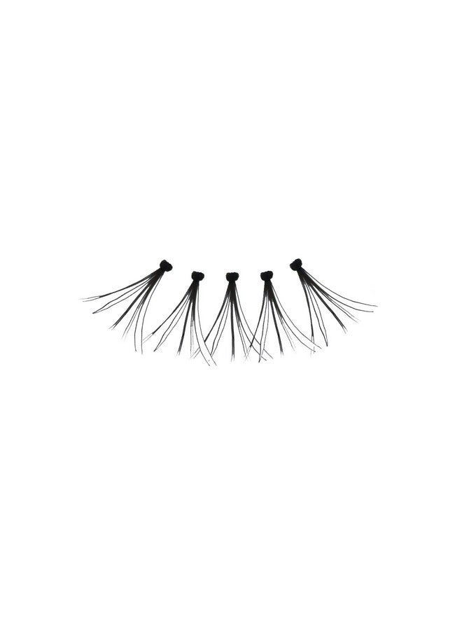 Amorus 12 Pairs Multipack Flare Short False Eyelashes Dozen Set 100% Natural Hair Black Handmade Comfortable Reusable Individuals Fake Lashes Pack - Image 4