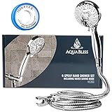 AquaBliss AquaBliss TheraSpa Hand Shower Ã¢â‚¬â€œ 6 Mode Massage Shower Head with Hose High Pressure to Gentle Water Saving Mode  - Image 1