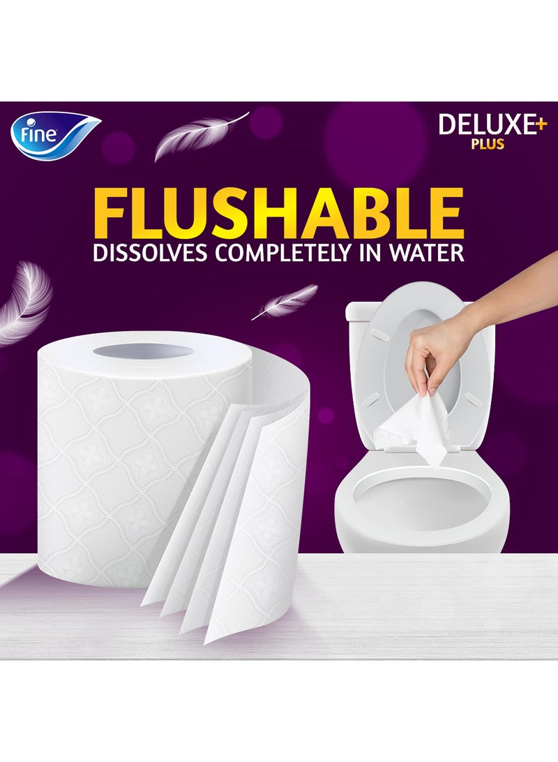 Fine ورق تواليت 140 ورقة 4 طبقات عبوة من 45 لفة - Image 2