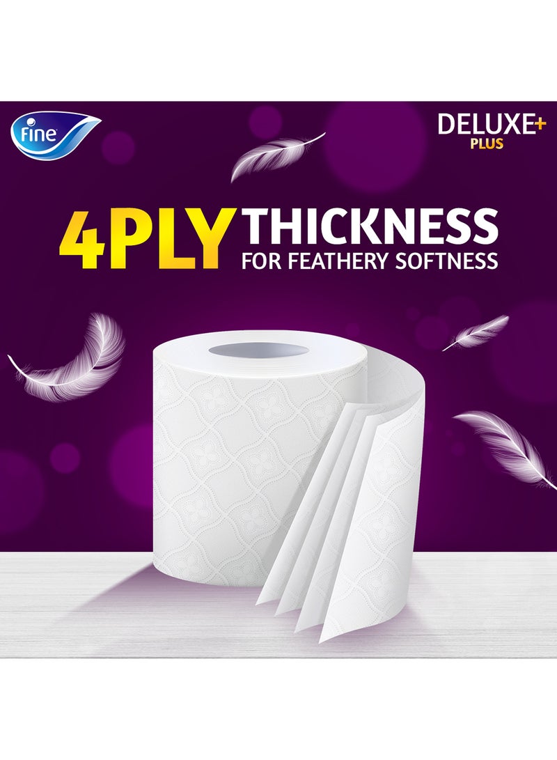 Fine ورق تواليت 140 ورقة 4 طبقات عبوة من 45 لفة - Image 4
