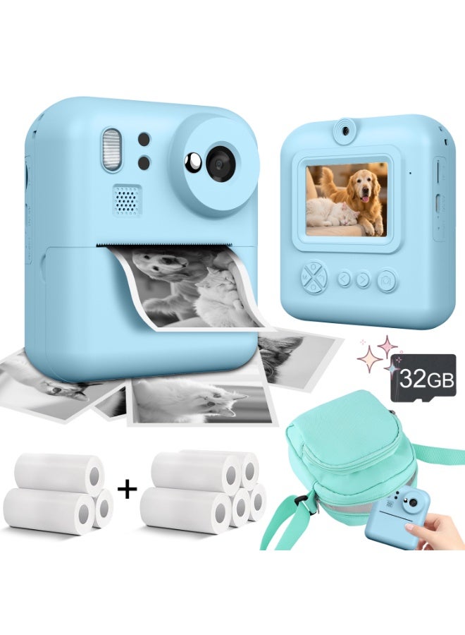Instant Print Camera Instant Camera Portable Rechargeable Photo Printer for Adults  Capture Print 1080P HD Photos/Videos in Seconds with Fun Filters, for Travel, Birthdays - Ready-to-Gift for Him, Her, Couples & Friends - - Image 1