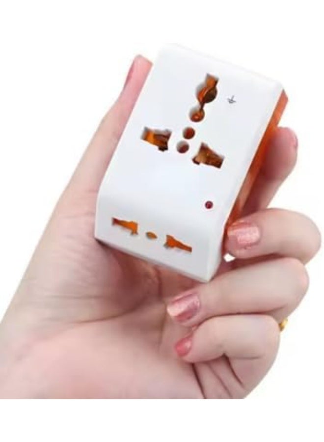 3-pin angled travel plug, 1 travel plug with a 2-pin and 3-pin socket - Image 1