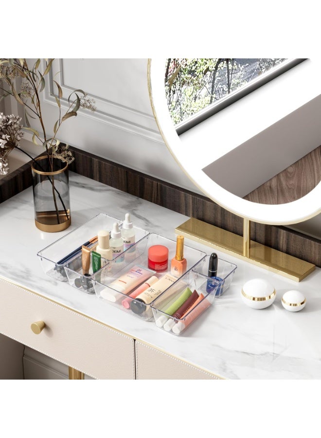 Kitchino Clear Plastic Drawer Organizer Set - 25 Pieces Stackable Storage Bins for Bathroom, Kitchen, Makeup, Office - Versatile Organizers for Home, Vanity, Bedroom - Image 4