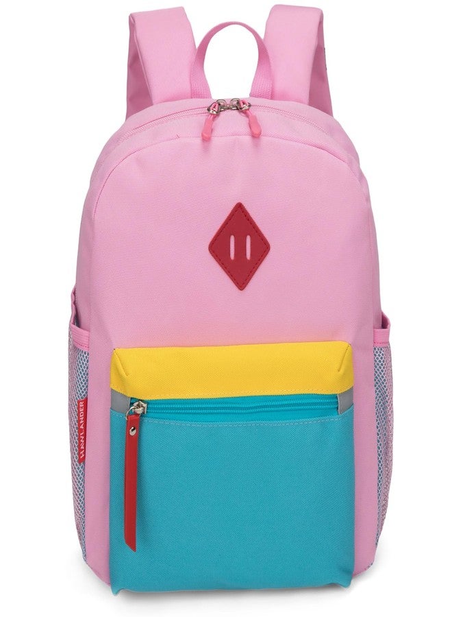 HawLander Little Kids Backpack for Boys or Girls, Toddler School Bag Fits 3 to 6 years old, Pink Blue, Mini 12 Inch, Daypack Backpacks - Image 1