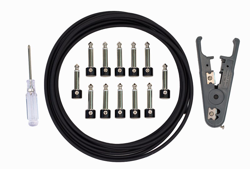 Kurrent Electric SolderFree Solderless Guitar Pedal Patch Cable Kit 6 Pack for Custom Pedalboard