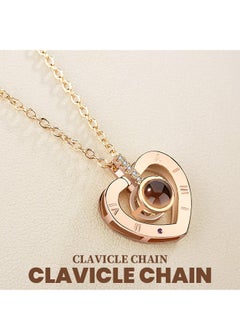 Generic Ladies' charm necklace, heart-shaped metal jewelry, elegant and luxurious necklace, adorable pendant necklace suitable for girls, versatile necklace for various occasions  - Image 4