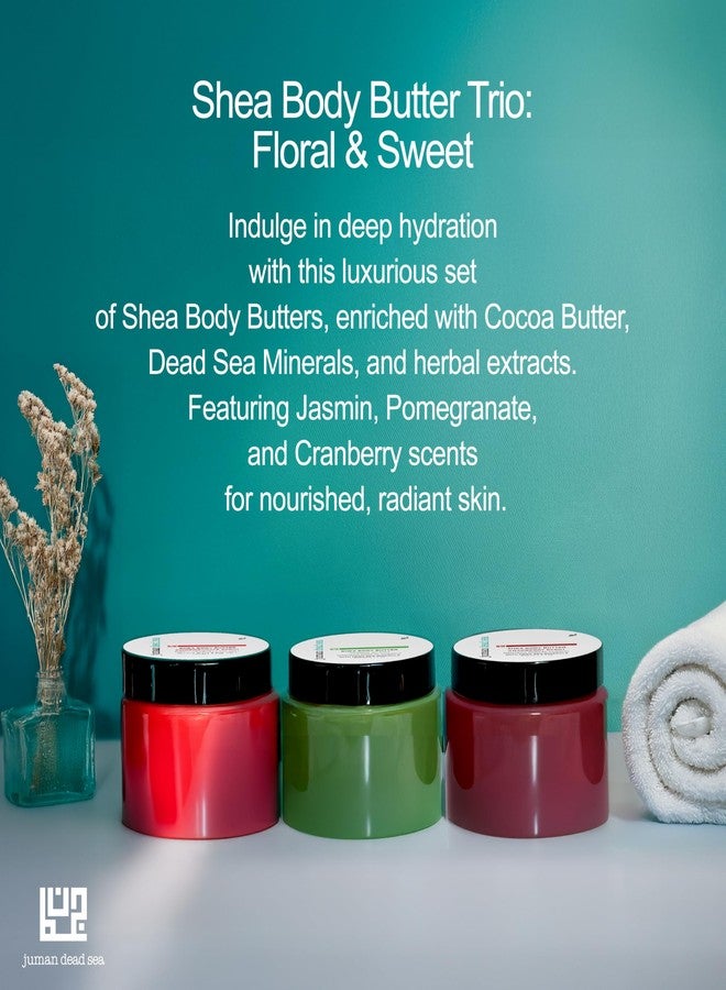 JUMAN Dead Sea Minerals Shea Butter Moisturizer Bundle | Infused with Vitamin E and Plant Extracts | Free from Harmful Ingredients | Suitable for All Skin Types | Bundle of 3 - Image 2