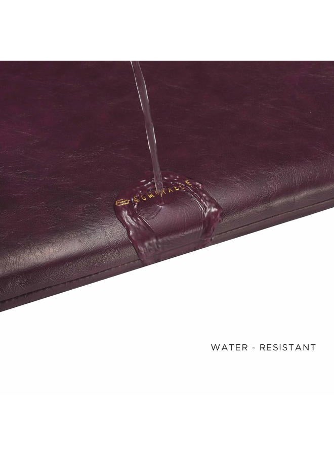 Comfyable Laptop Sleeve Compatible with 16 inch MacBook Pro M1 2021-2020 & 15-15.6 inch HP Dell Computer, Slim Protective PU Leather Bag Waterproof Cover Notebook Case for Mac, Berry Brown - Image 3