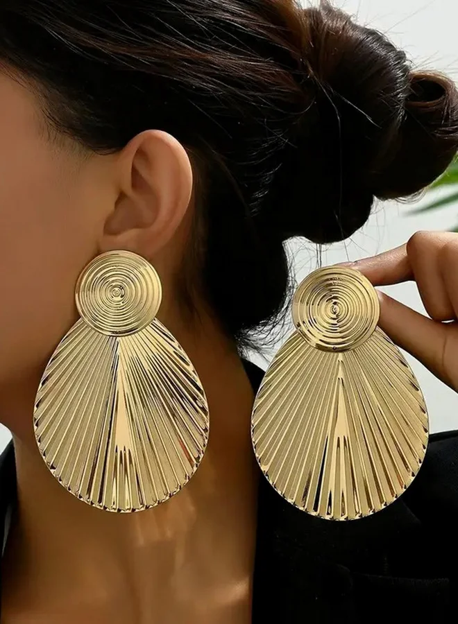 Take Two Take Two Shell Shape Statement Dangler Earrings