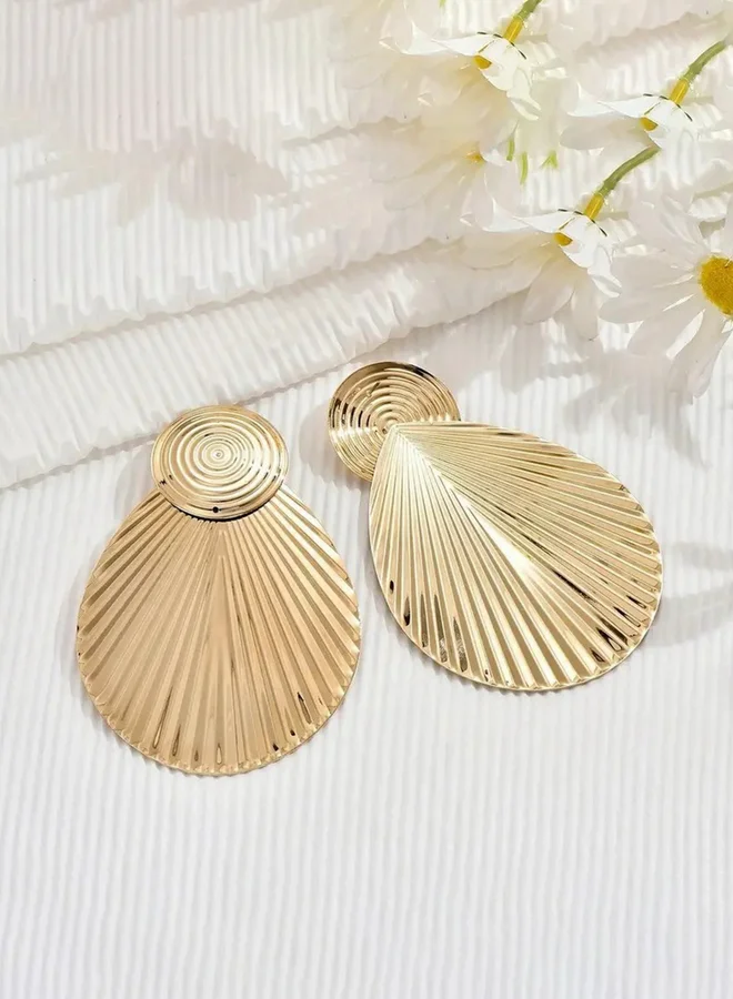 Take Two Take Two Shell Shape Statement Dangler Earrings