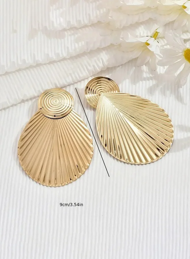 Take Two Take Two Shell Shape Statement Dangler Earrings