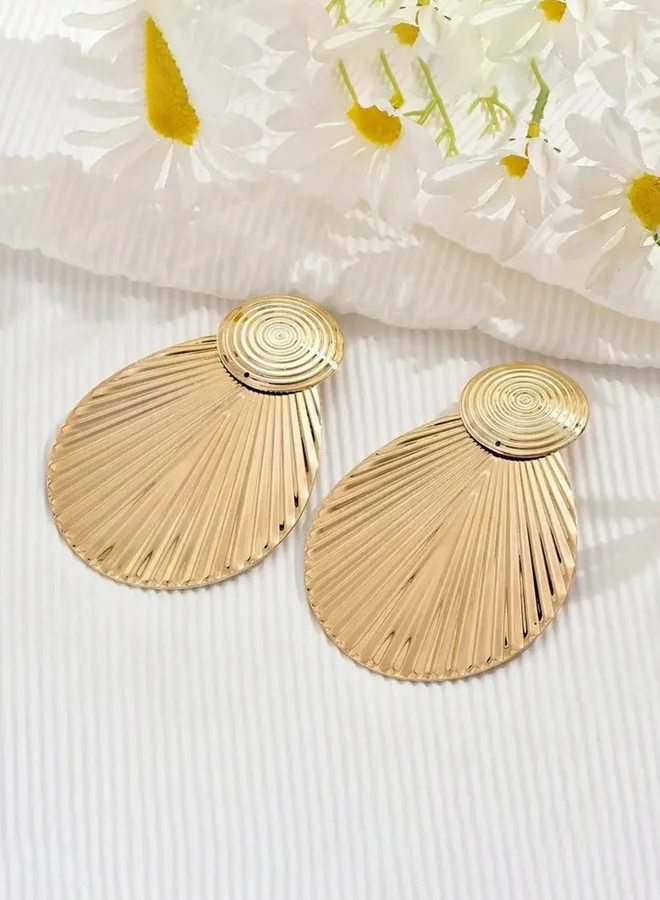 Take Two Take Two Shell Shape Statement Dangler Earrings