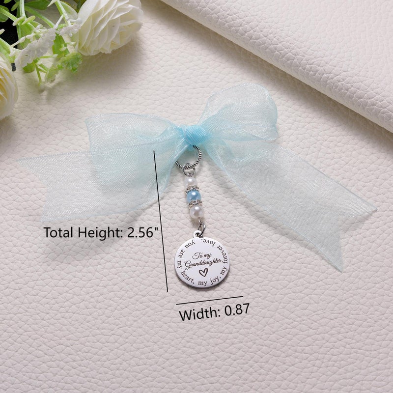 MIXJOY Something Blue Pearl Gift, Granddaughter's Wedding Day Bouquet Garter Pearl Charm from Grandparents, Bride to Be Gifts, Elegant Wedding Accessory, Bridal Shower Gift for Granddaughter - Image 3