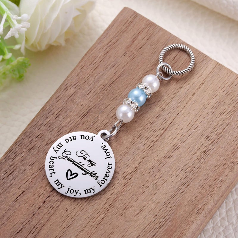 MIXJOY Something Blue Pearl Gift, Granddaughter's Wedding Day Bouquet Garter Pearl Charm from Grandparents, Bride to Be Gifts, Elegant Wedding Accessory, Bridal Shower Gift for Granddaughter - Image 2