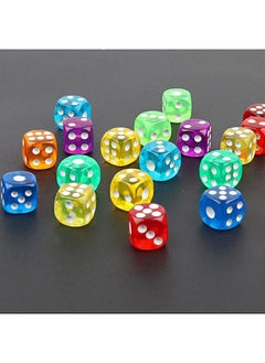 Luzen 50Pcs Colorful Transparent 6Sided 16Mm Game Dice Acrylic Rounded Corners Dice For Board Games Teaching Math Bar Ktv Party Favor Random Color  - Image 3