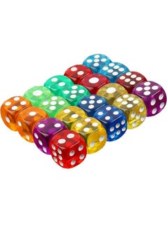 Luzen 50Pcs Colorful Transparent 6Sided 16Mm Game Dice Acrylic Rounded Corners Dice For Board Games Teaching Math Bar Ktv Party Favor Random Color  - Image 2