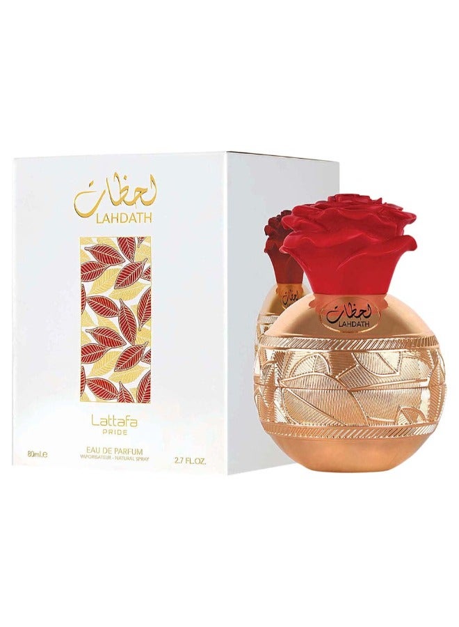 Lattafa PRIDE Lahdath Eau De Parfum - 80ml | Luxury Fragrance for Women - Captivating Blend of Rose, Caramel, and Vanilla - Image 1