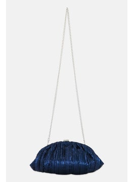 Moda Luxe Women Textured Cross Body Bag 33 L x 17 H x 1 W cm, Navy  - Image 2