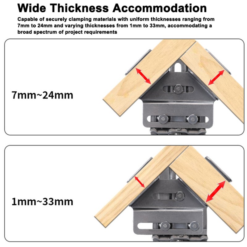 Right Angle Clamp Stainless Steel Construction - Ergonomic ABS Handle Woodworking Clamp for Woodworking Crafting Welding Framing Projects - Image 2