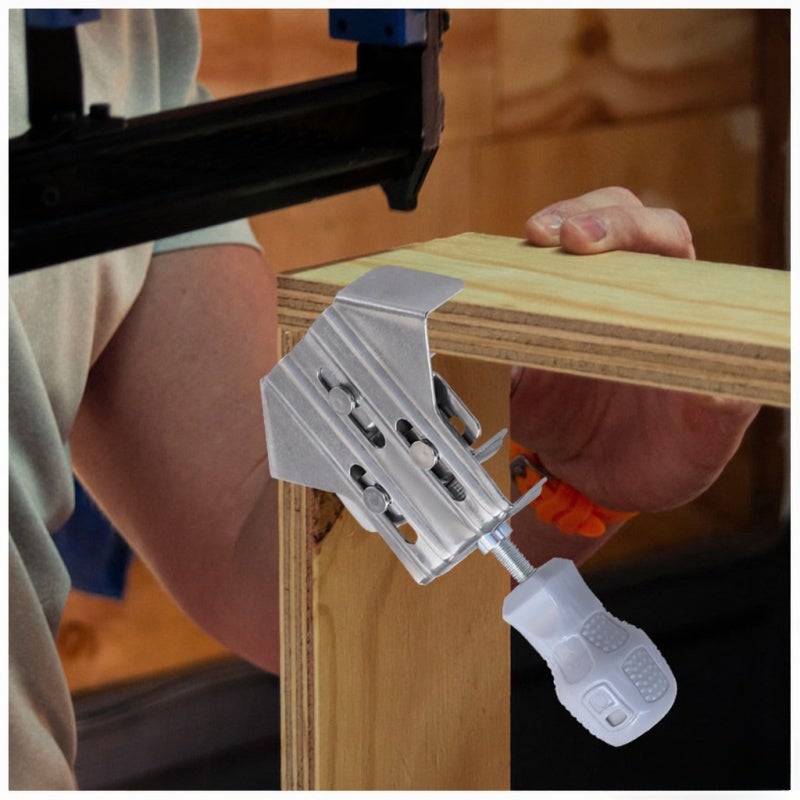 Right Angle Clamp Stainless Steel Construction - Ergonomic ABS Handle Woodworking Clamp for Woodworking Crafting Welding Framing Projects - Image 3