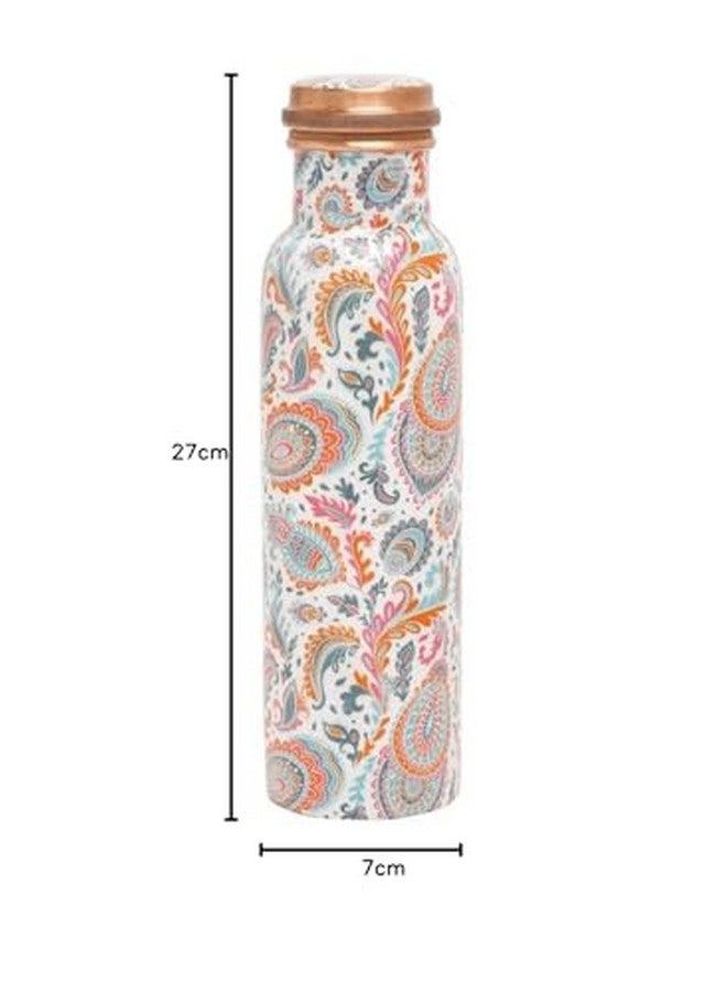 KC Pure Copper Designer Water Bottle | Leak Proof Protection | Ayurveda and Yoga Health Benefits (1000ml, Meena Pink Design, Pack of 1) - Image 5