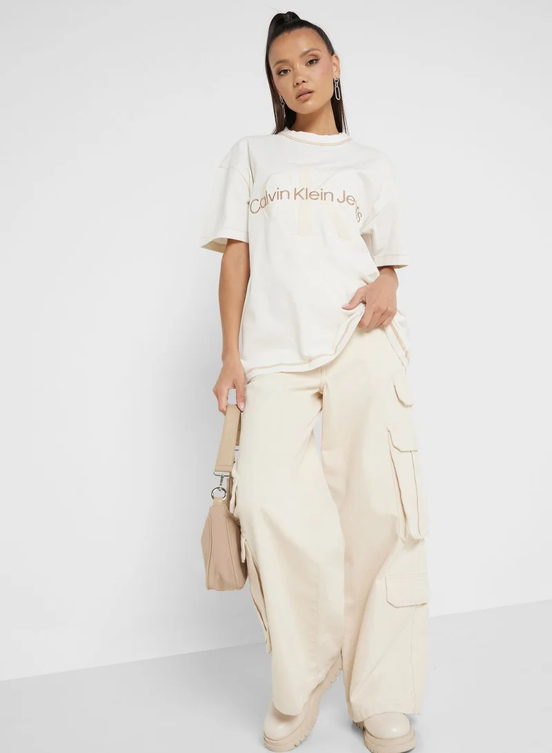 Calvin Klein Jeans Crew Neck Boyfriend Logo T-Shirt
