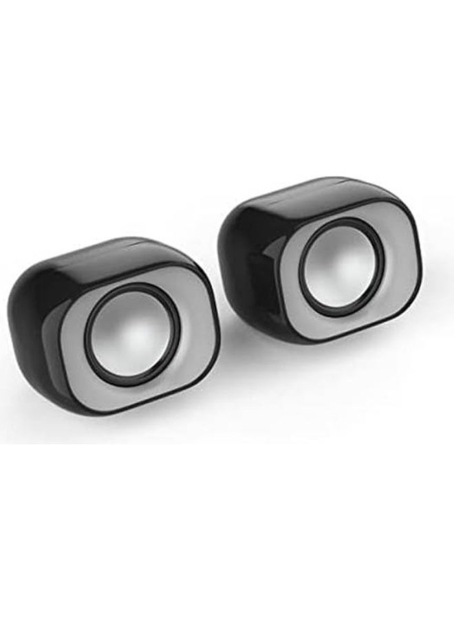 أتش بي بي مكبر صوت HP DHS-2111S سلكي متعدد الوسائط USB مع مضخم صوت فرعي ومنفذ 3.5 ملم، أسود - Image 4