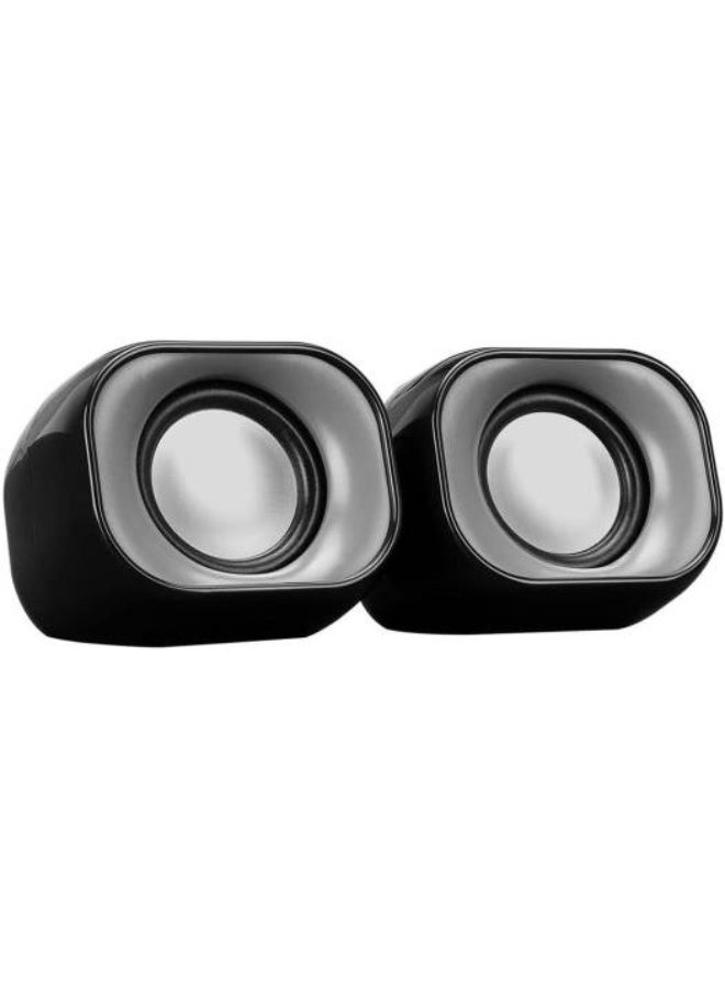 أتش بي بي مكبر صوت HP DHS-2111S سلكي متعدد الوسائط USB مع مضخم صوت فرعي ومنفذ 3.5 ملم، أسود - Image 2