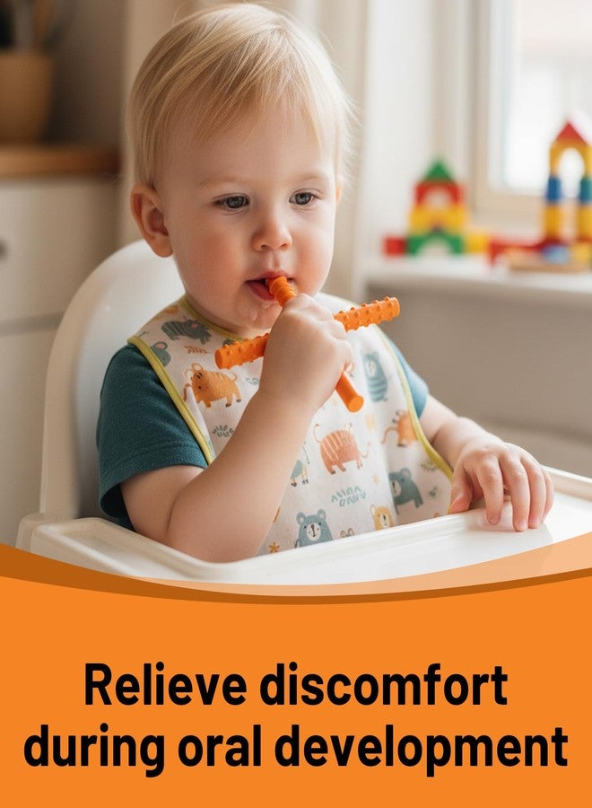 squishy Chew Tube for Speech Therapy, Chewing Tube, Textured Surface and Easy-Grip Design for Soothing Comfort and Oral Development - Perfect for 3-12 Months - Image 2