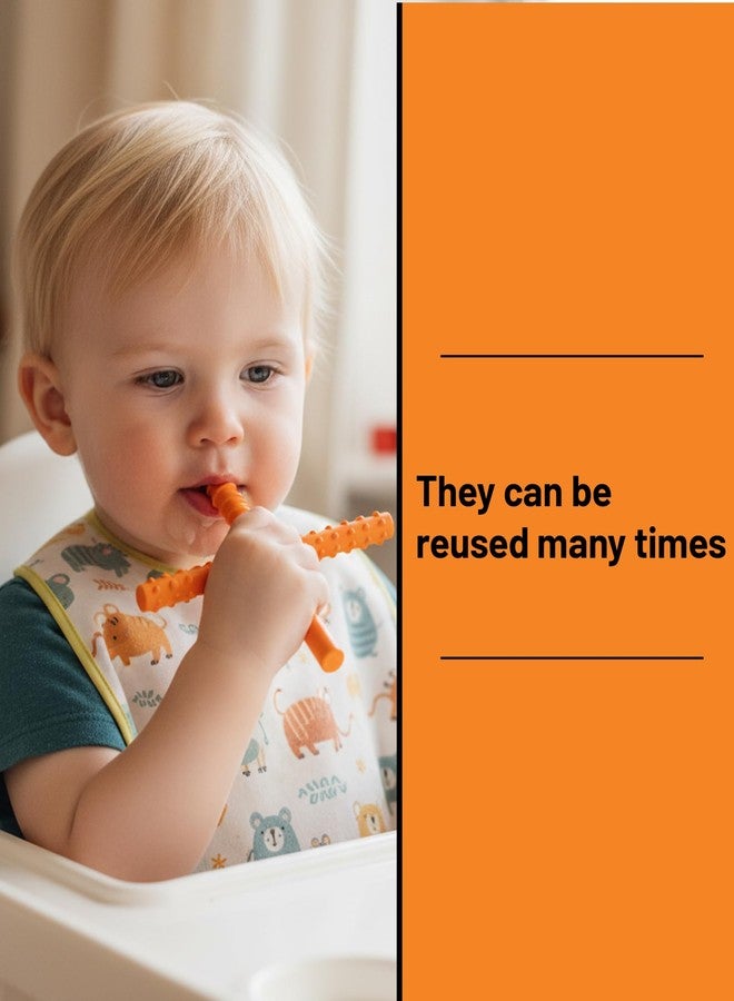 squishy Chew Tube for Speech Therapy, Chewing Tube, Textured Surface and Easy-Grip Design for Soothing Comfort and Oral Development - Perfect for 3-12 Months - Image 3