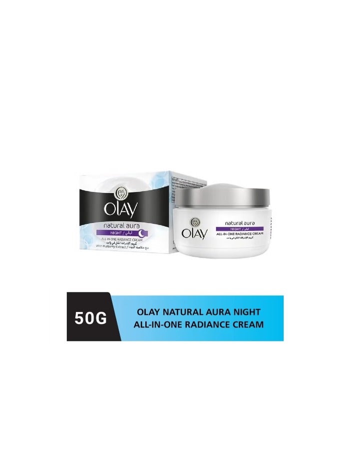 Olay Natural White All-In-One Fairness Night Cream with Mulberry Extract - 50 g - Image 2