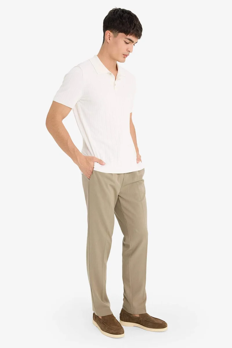 Defacto  Relax Fit Elastic Waist Pockets Stretchy Trousers for Men | Best Price UAE