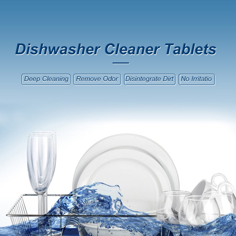 Dishwasher Tablets: Blue Effervescent Tablets - Deep Cleaning, Odor Removing Cleaning Tablets for Kitchen Dish Care, Hard Water Conditions - Image 4