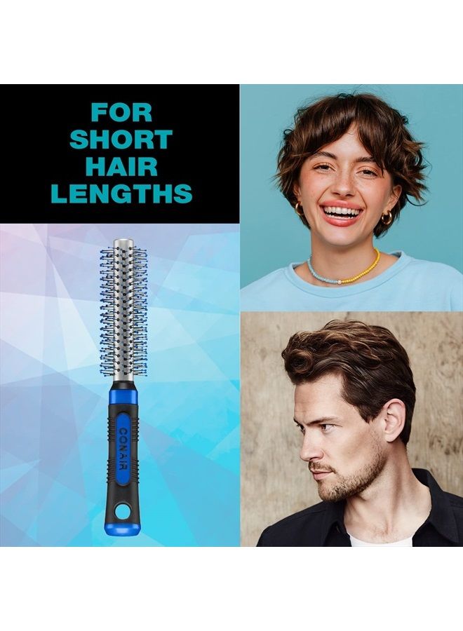 CONAIR فرشاة شعر دائرية معدنية من Salon Results للرجال والنساء، فرشاة شعر لتصفيف الشعر بالمجفف والشعر القصير، قد يختلف اللون، عبوة واحدة - Image 4