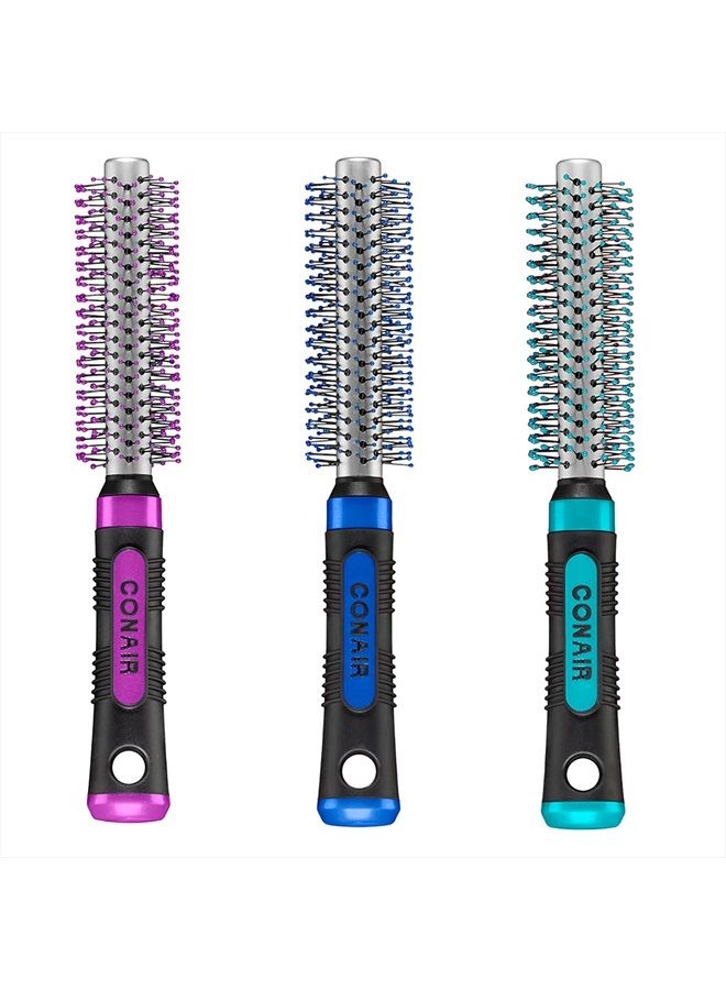 CONAIR فرشاة شعر دائرية معدنية من Salon Results للرجال والنساء، فرشاة شعر لتصفيف الشعر بالمجفف والشعر القصير، قد يختلف اللون، عبوة واحدة - Image 1