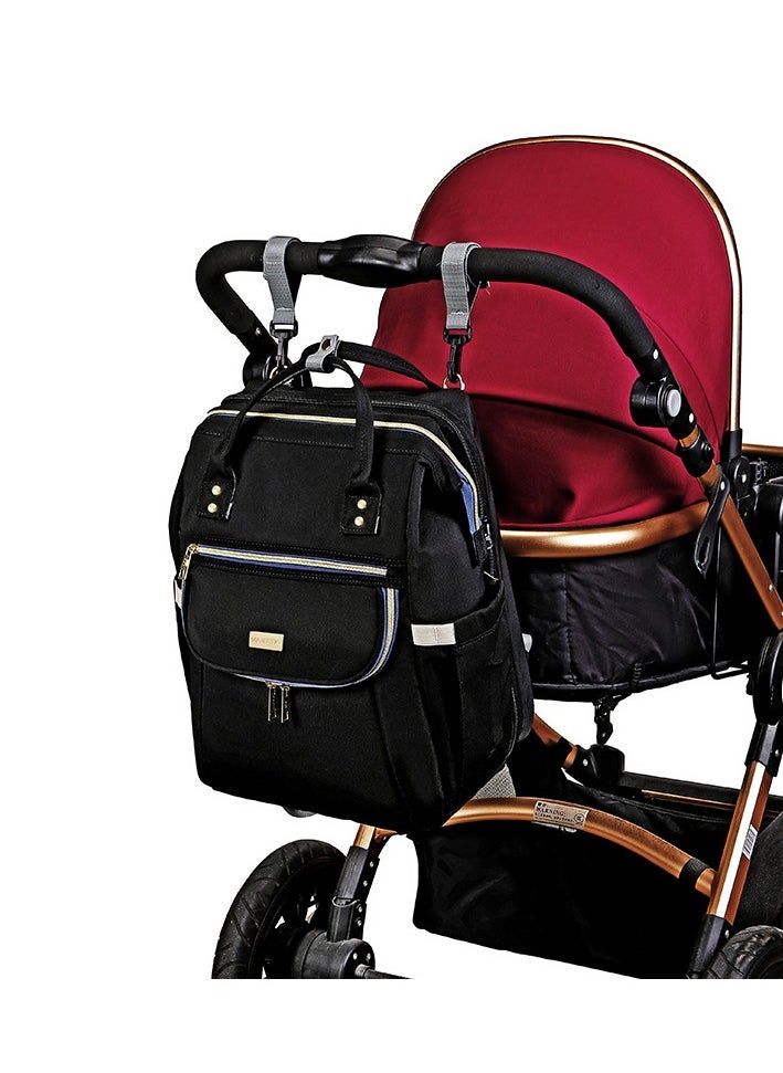 Majestic - 137 Baby Bed Maternity Diaper Waterproof Multifunctional large capacity backpack bag with USB Charging output - Blue - Image 1