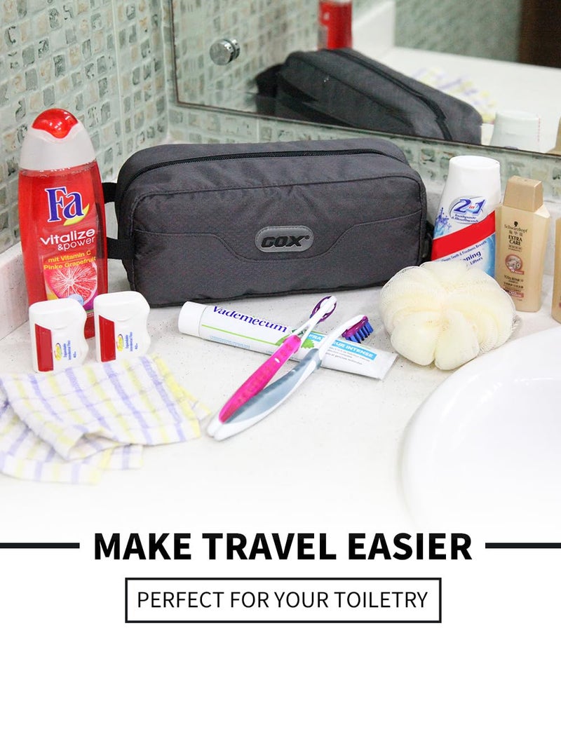 GOX Small Travel Toiletry Bag, Dopp Kit Case For Men, Multifunction Cosmetics Organizer Pouch… - Image 2