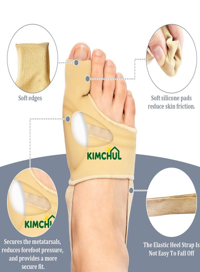 KIMCHUL 2-Pack Bunions Corrector, Unisex, Upgraded Version-Separates the big toe to relieve pain, breathable support-style bunions corrector for day and night use - Image 3