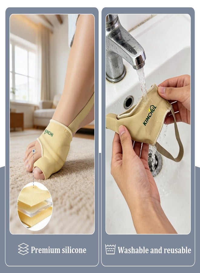 KIMCHUL 2-Pack Bunions Corrector, Unisex, Upgraded Version-Separates the big toe to relieve pain, breathable support-style bunions corrector for day and night use - Image 4