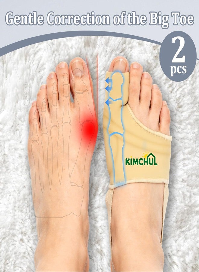 KIMCHUL 2-Pack Bunions Corrector, Unisex, Upgraded Version-Separates the big toe to relieve pain, breathable support-style bunions corrector for day and night use - Image 2