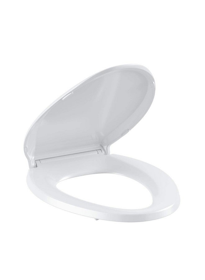 Kohler KOHLER K-4636-0 Cachet Elongated, Grip-Tight Bumpers, Quiet-Close Release Hinges, Quick-Attach Hardware, No Slam Toilet Seat, White  - Image 3