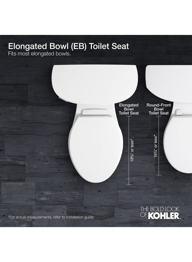 Kohler KOHLER K-4636-0 Cachet Elongated, Grip-Tight Bumpers, Quiet-Close Release Hinges, Quick-Attach Hardware, No Slam Toilet Seat, White  - Image 2