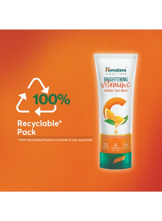 Himalaya Brightening Vitamin C Orange Face Wash 100ml - Image 4