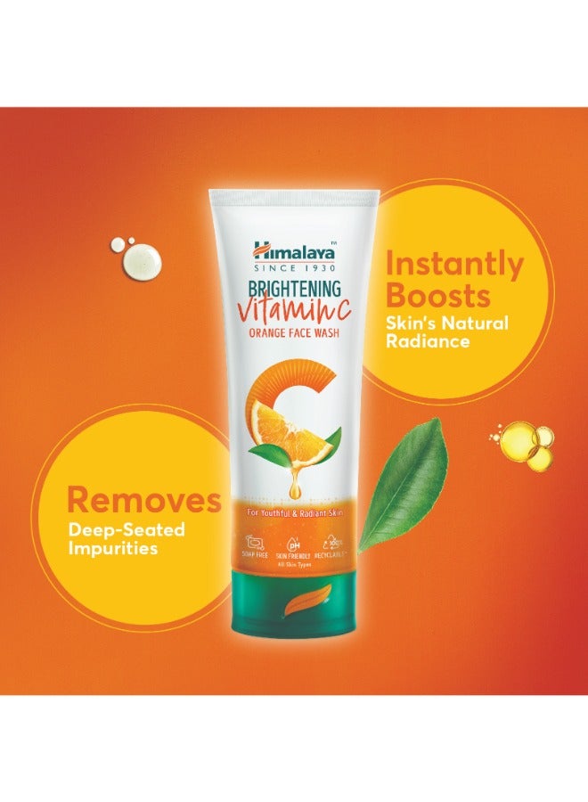 Himalaya Brightening Vitamin C Orange Face Wash 100ml - Image 2